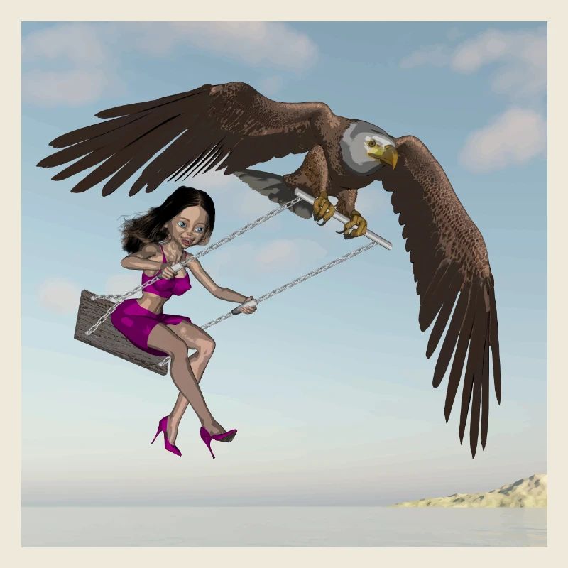 Se balançant dans le ciel.