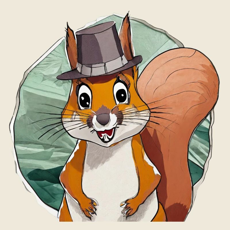 lustiges Eichhörnchen mit hut