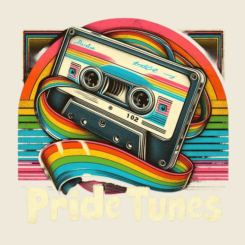 Conception de cassette rétro Pride Tunes