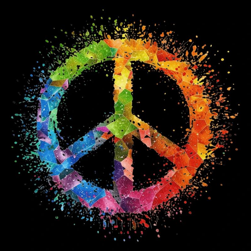 Rainbow Peace Symbol Celebration