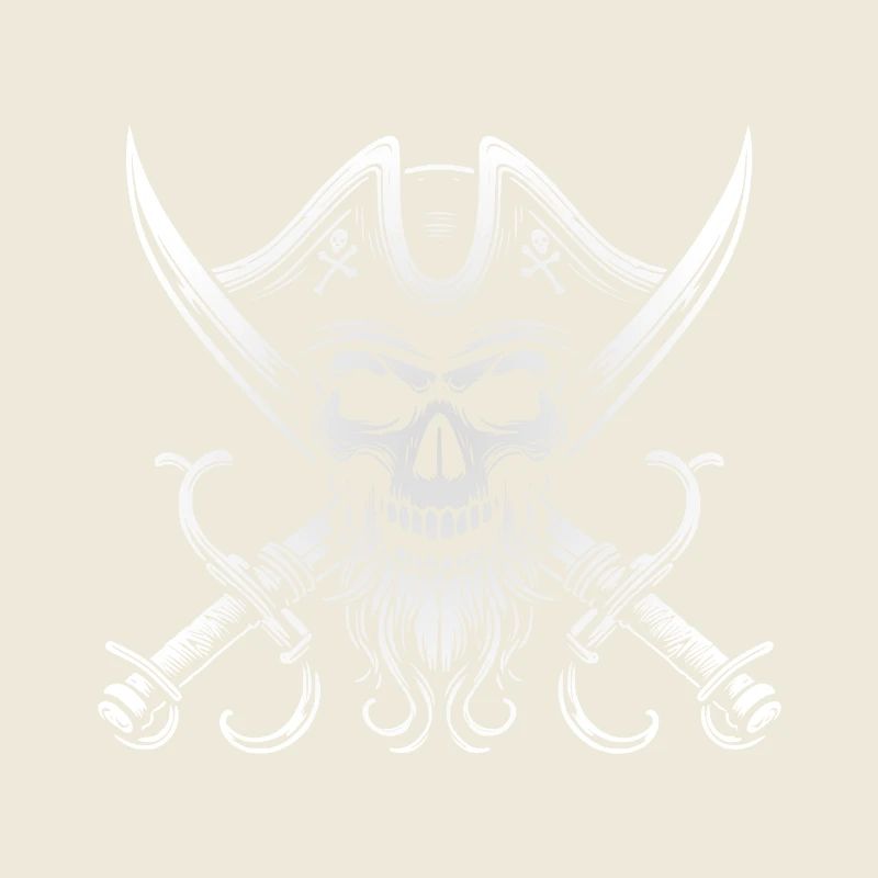 Tête de mort pirate sabres