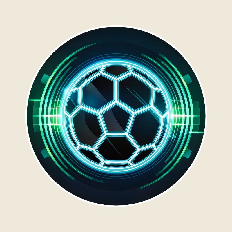 Futuristic Neon Football Logo