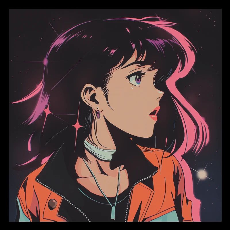 Impression de mode de haute qualité de fille anime des années 80