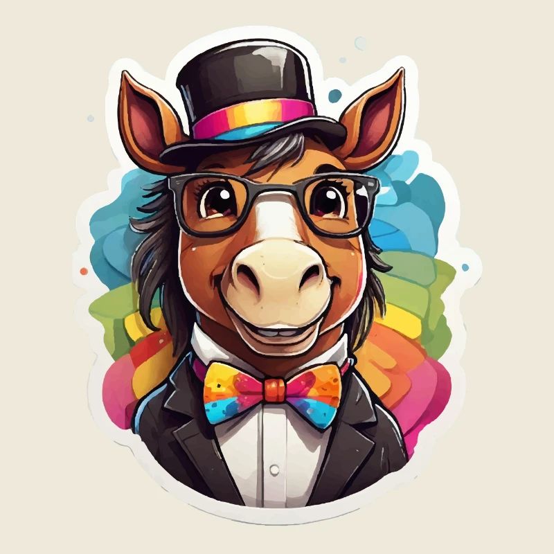 Rainbow Donkey Gentleman