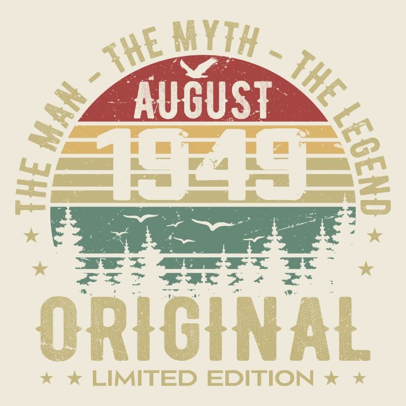 Legend Since Aug 1949 Birthday Gift 1949