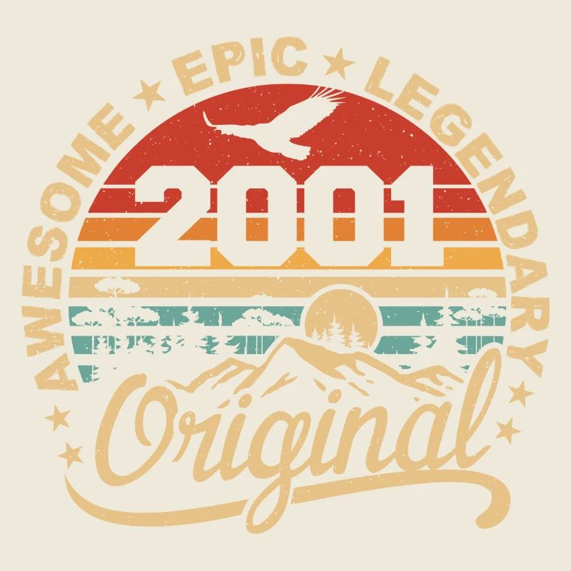 Original 2001 Retro 2001 Geburtstagsgeschenk 2001