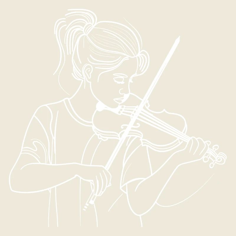 Violoniste Line Art
