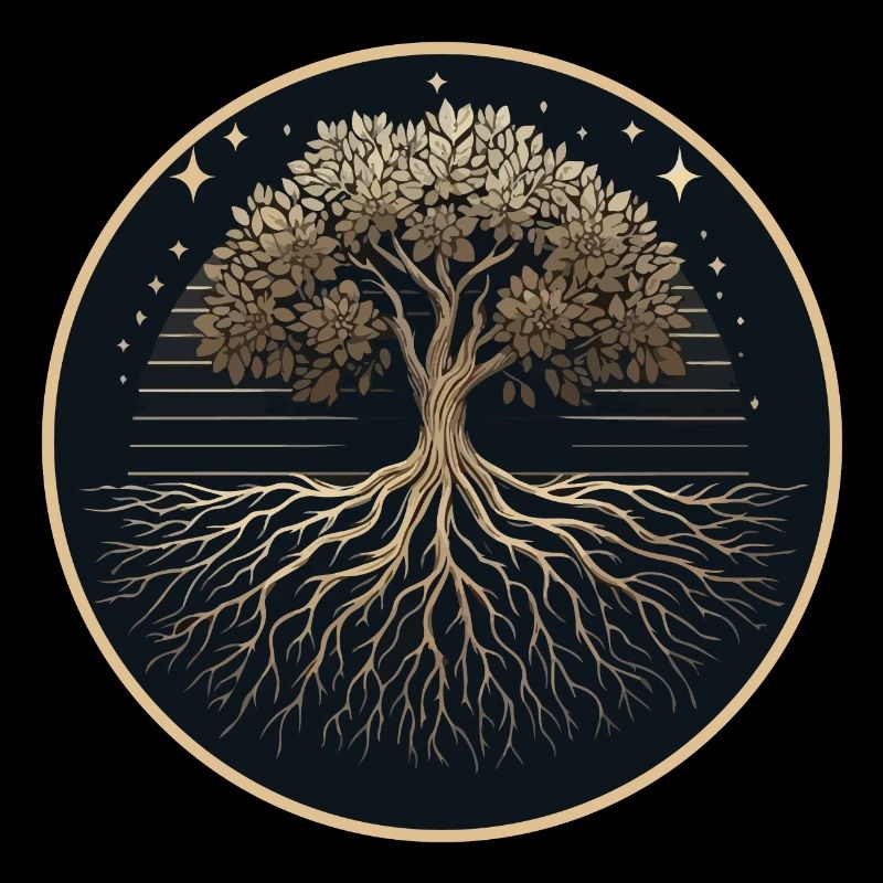 Silhouette d’arbre Racines