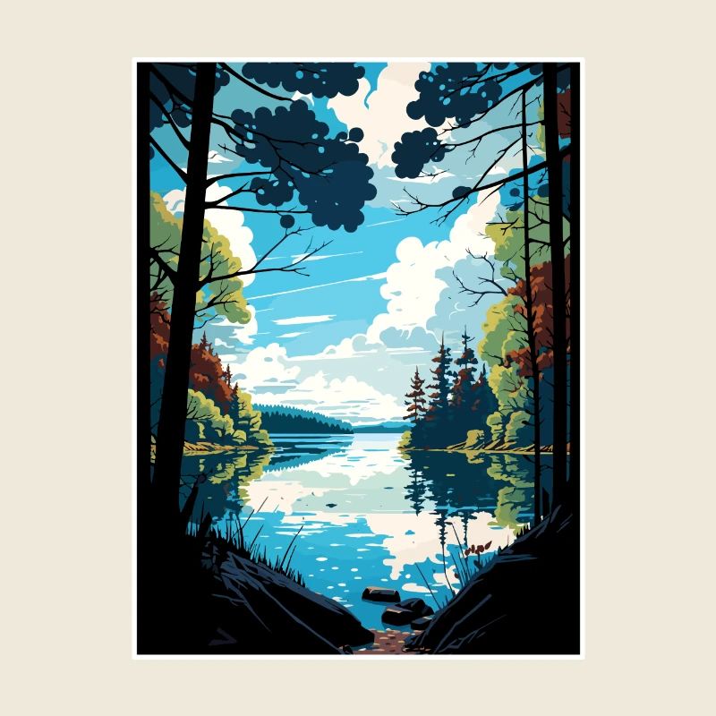 Forêt de Dean Anob Affiche De Voyage Vintage Souvenir