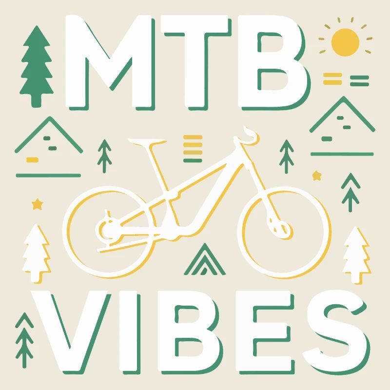 Illustration de vibrations de vélo de montagne