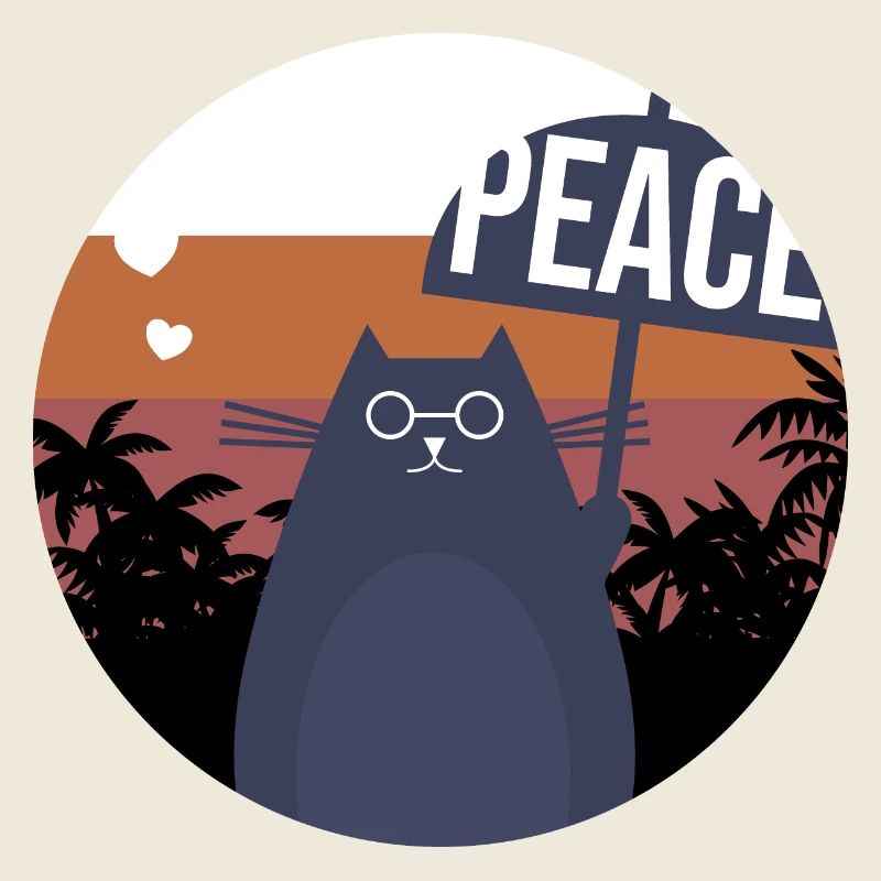 Schwarze Katze für Frieden