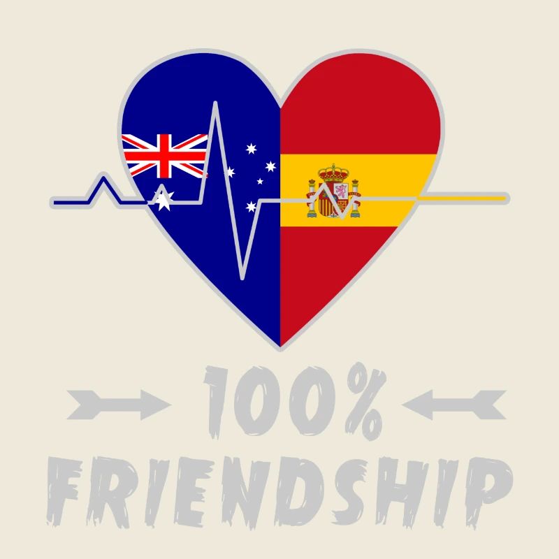 Australien und Spanien 100% Freundschaft