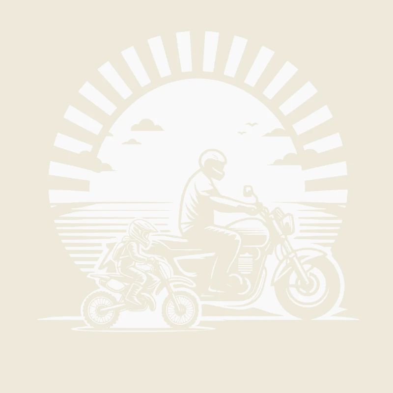 Born to Ride - Père / Papi et enfant à moto