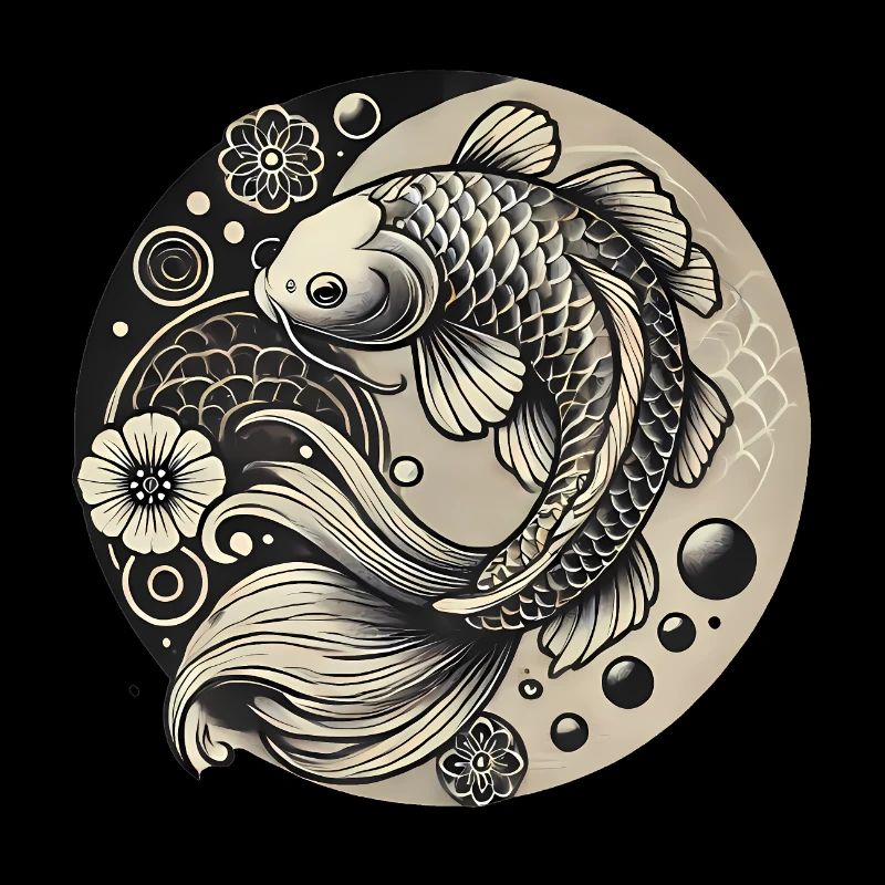Koi Fisch Harmonie Design