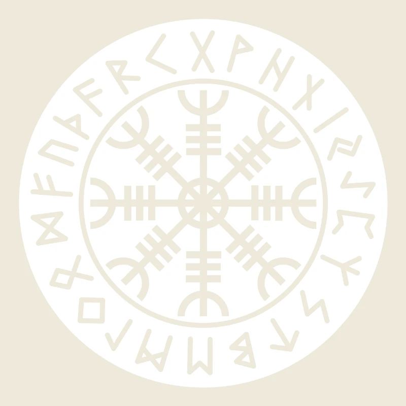 Aegishjalmur white rune circle