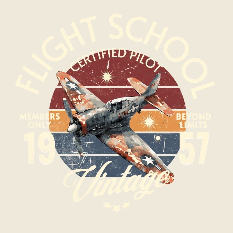 Flugschule Vintage Certified Pilot Flugzeug 1957