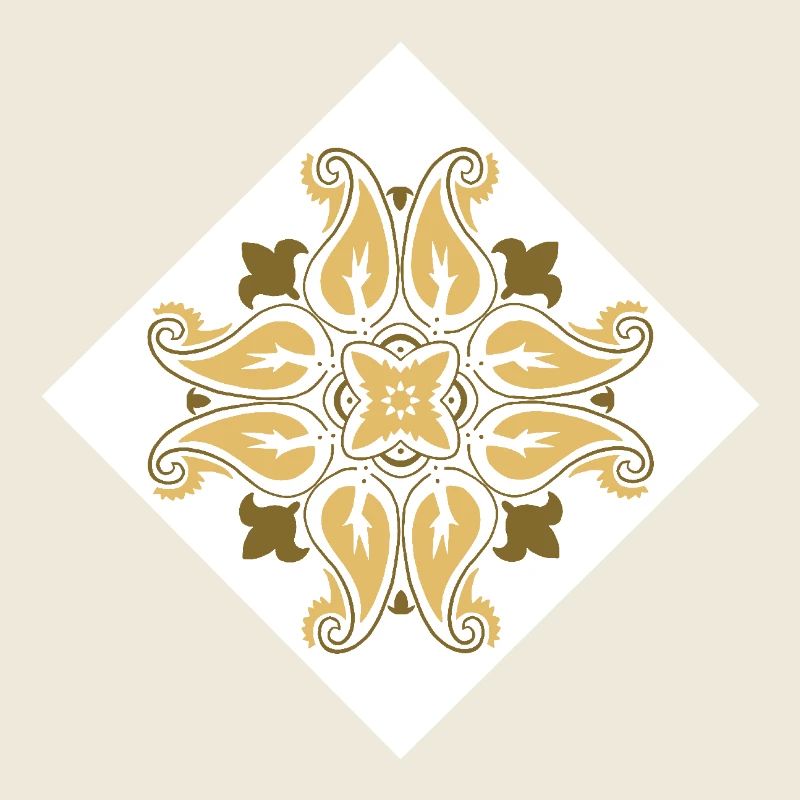 motif oriental maroquin tons bruns