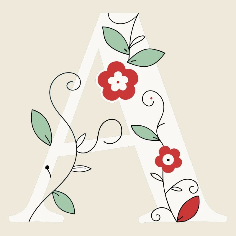 Buchstabe A Monogramm Retro