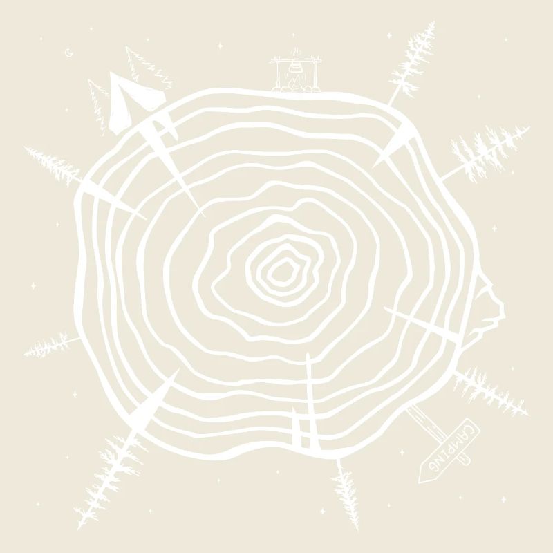 Minimalist Tree Ring Forest Design