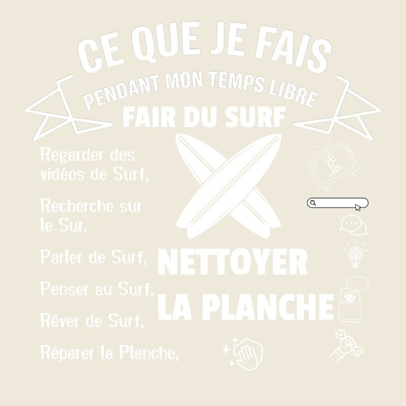Ce que je fais pendant mon temps libre : Surf