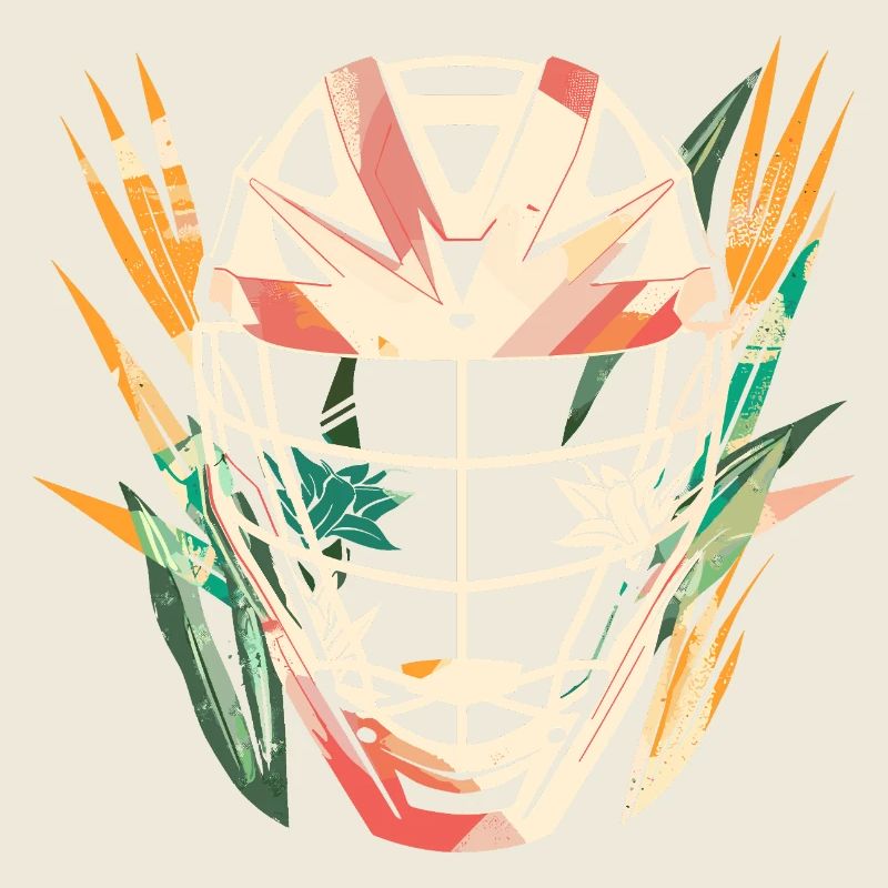 Casque de crosse dessin animé