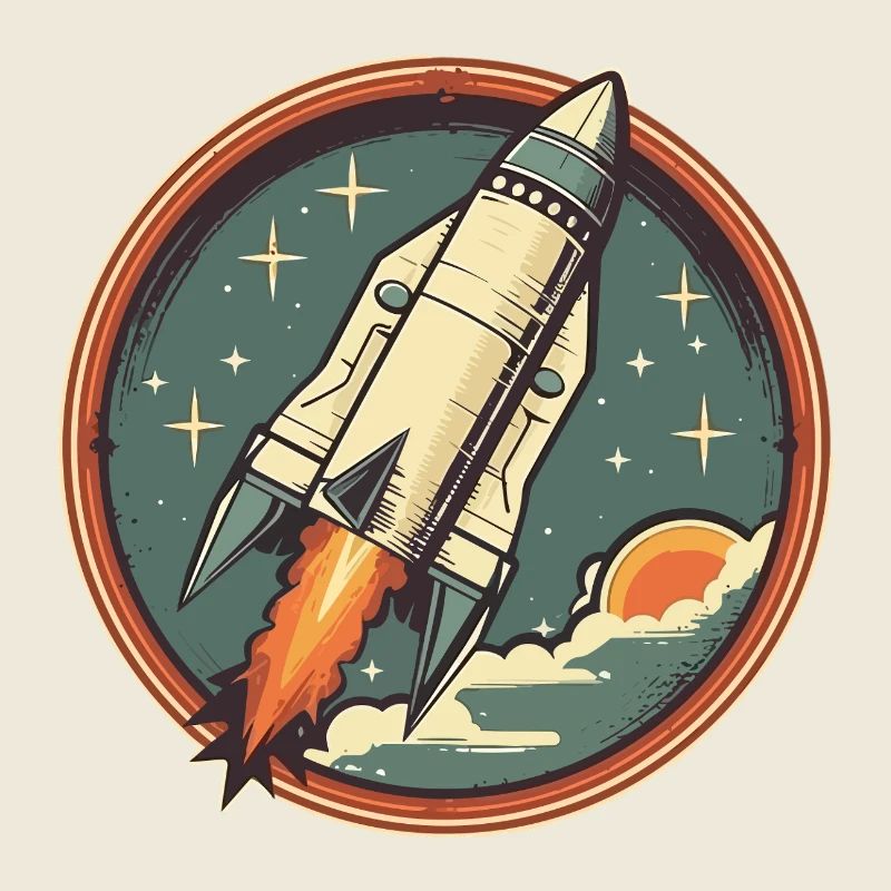 Retro Rocket - Weltraum Rakete