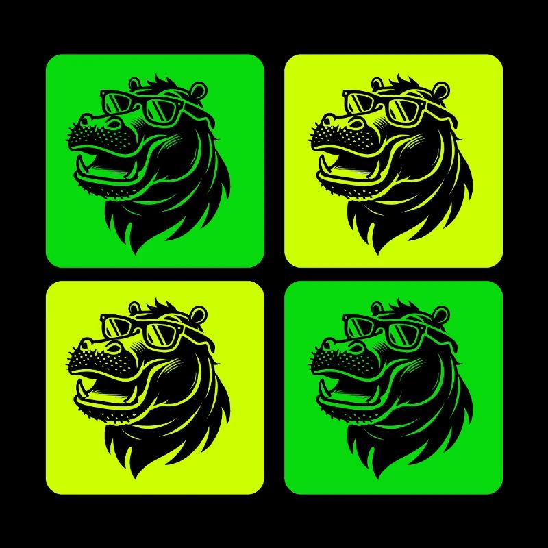 Hippo mit Sonnenbrille