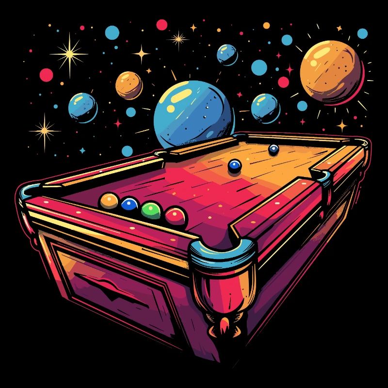 Style de dessin animé de billard