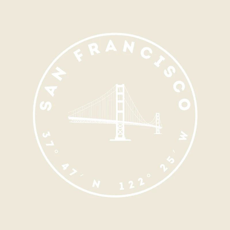 San Francisco - Golden Gate Bridge und Koordinaten