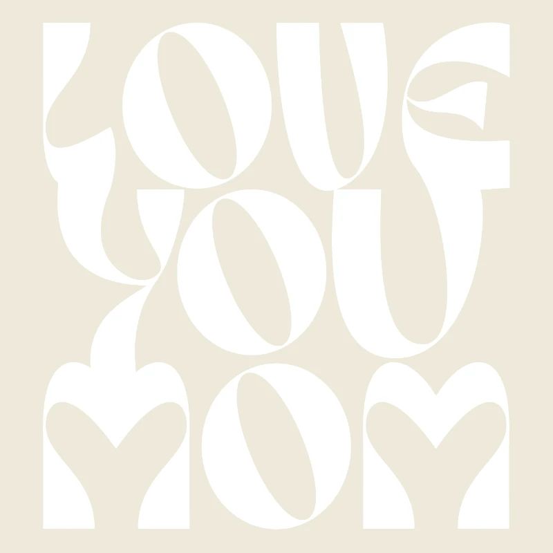 Conception de typographie audacieuse Love You Mom