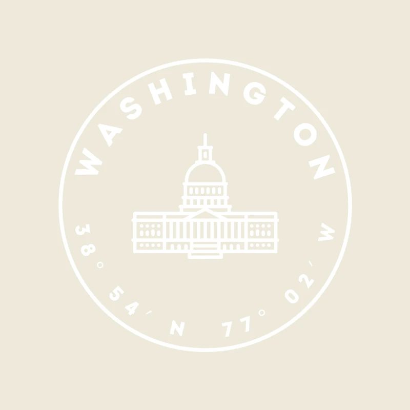 Washington DC avec le Capitole et les coordonnées