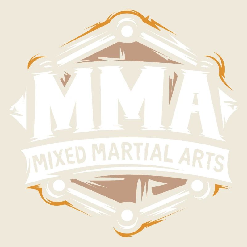 Logo MMA – Conception de combattant d’arts martiaux mixtes