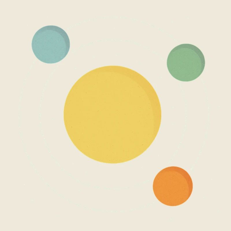 Orbite du Soleil Abstrait Print Design