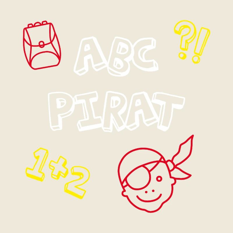ABC Pirate School Enrollation School Comic Kids Celebration