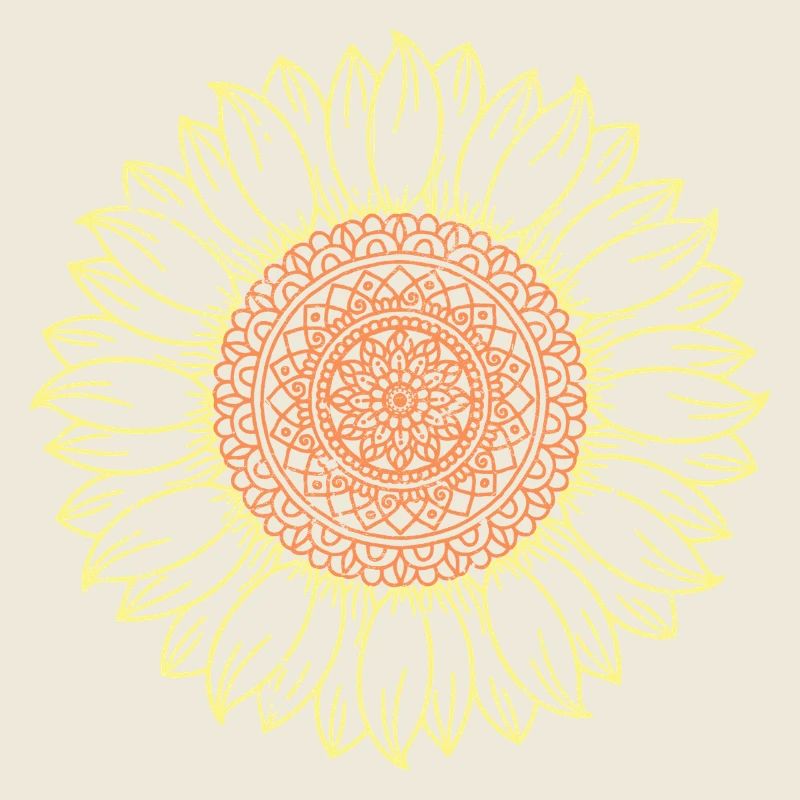 Kompliziertes Mandala Sonnenblumen-Design