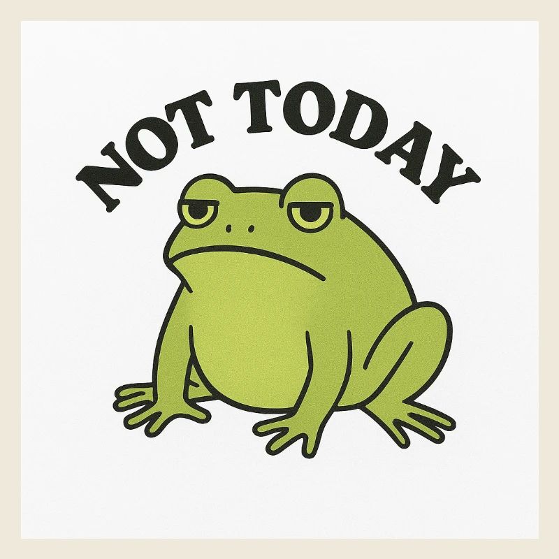 Lustiger Frosch mit Statement Text