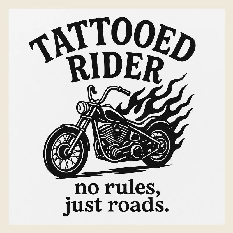 Conception de moto de pilote tatoué