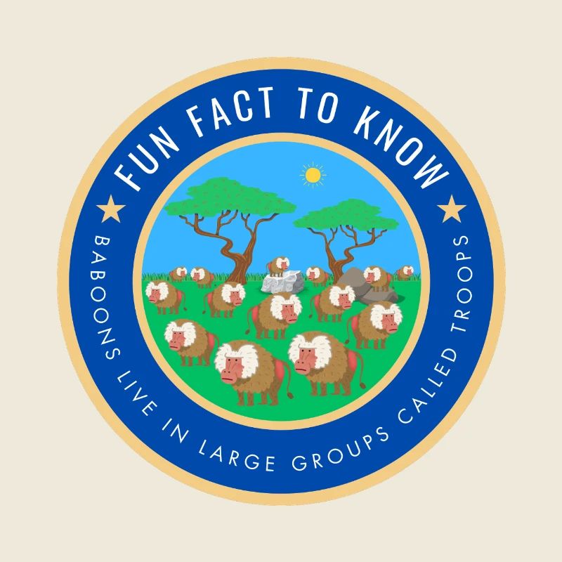 Baboons live in large groups called troops