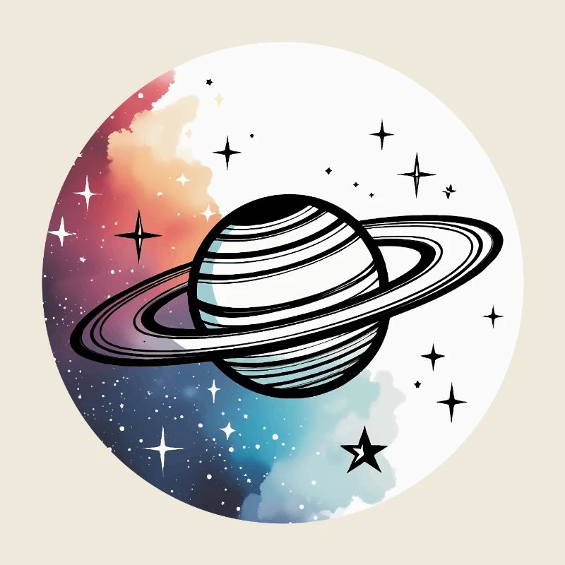 Planète minimaliste – Design spatial simple