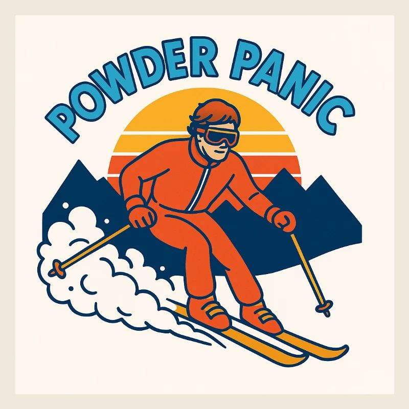 Powder Panic Retro Ski