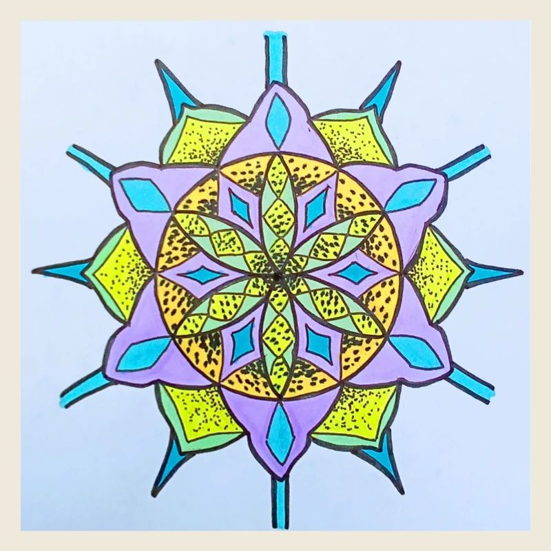 Colorful Mandala Pattern for Creative Clothing