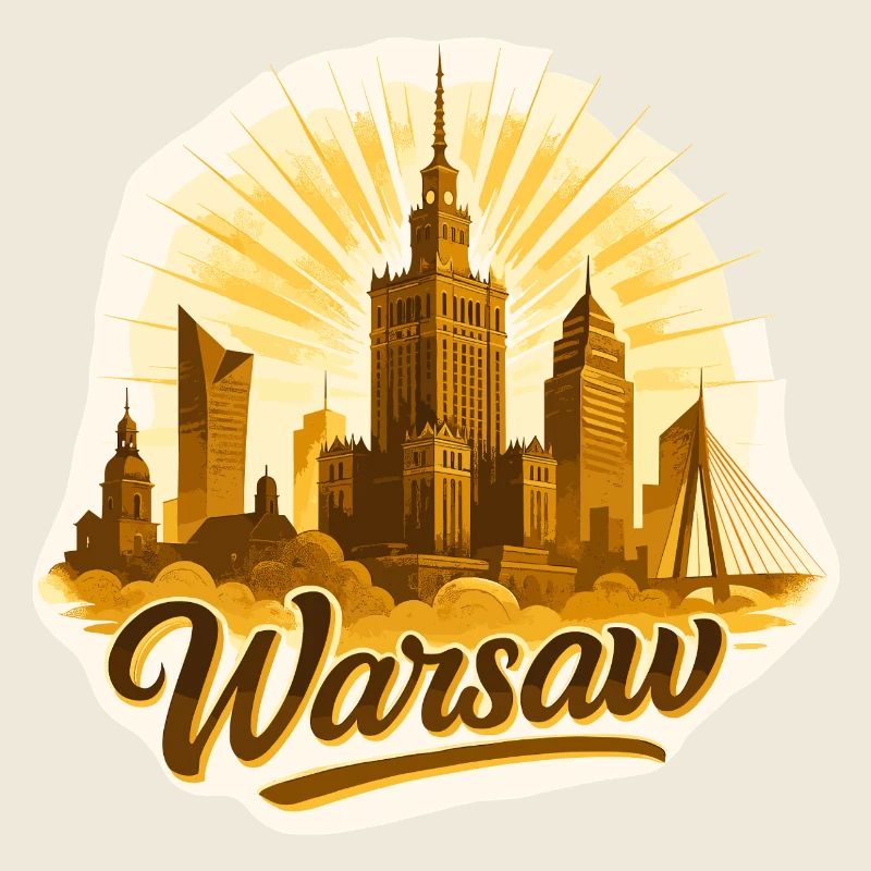 Varsovie Or Warszawa Capitale Pologne Cadeau