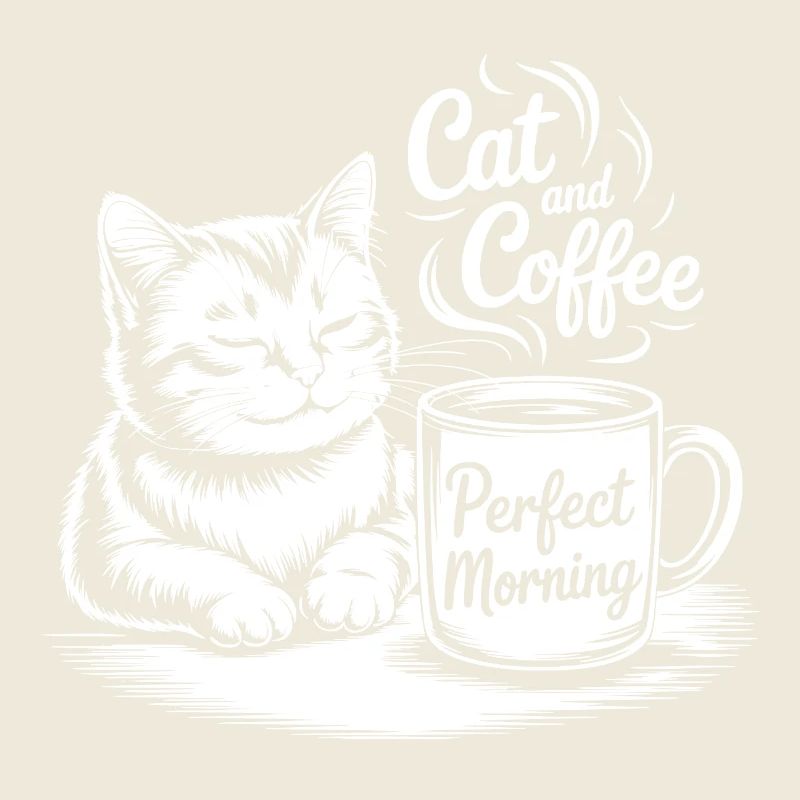 Amour de chat avec motif de café