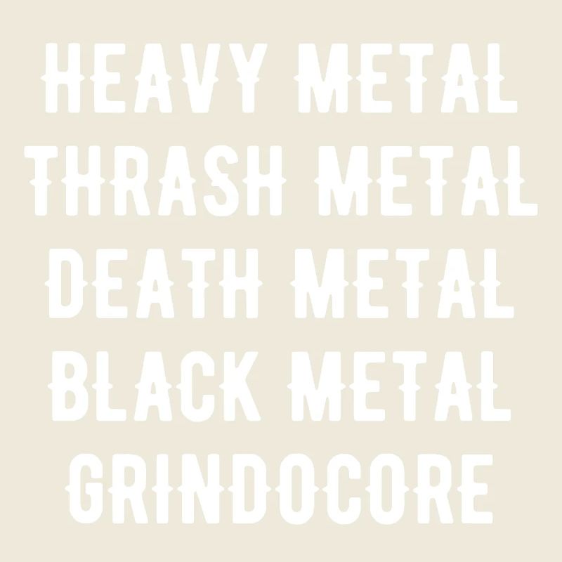Heavy, Death, Thrash Metal Grindcore Typography