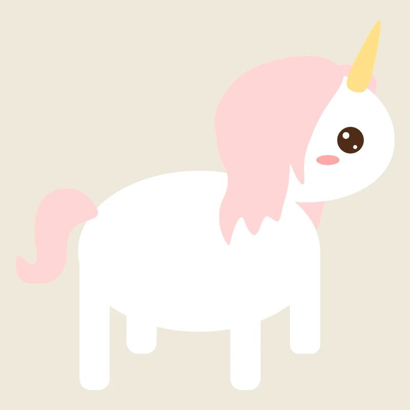 Whimsical Unicorn Cartoon Design