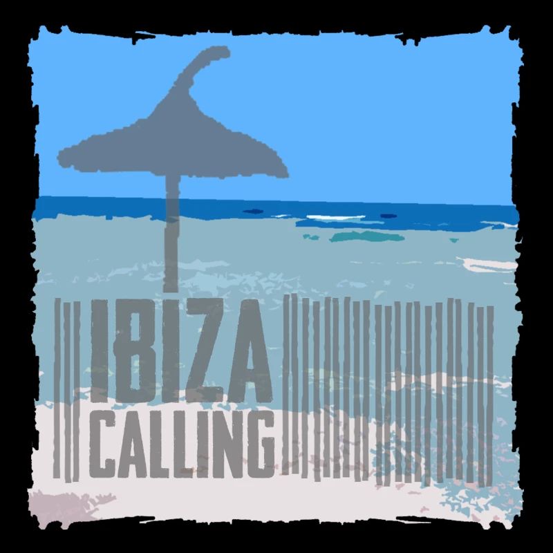 Plage d’Ibiza avec parasol