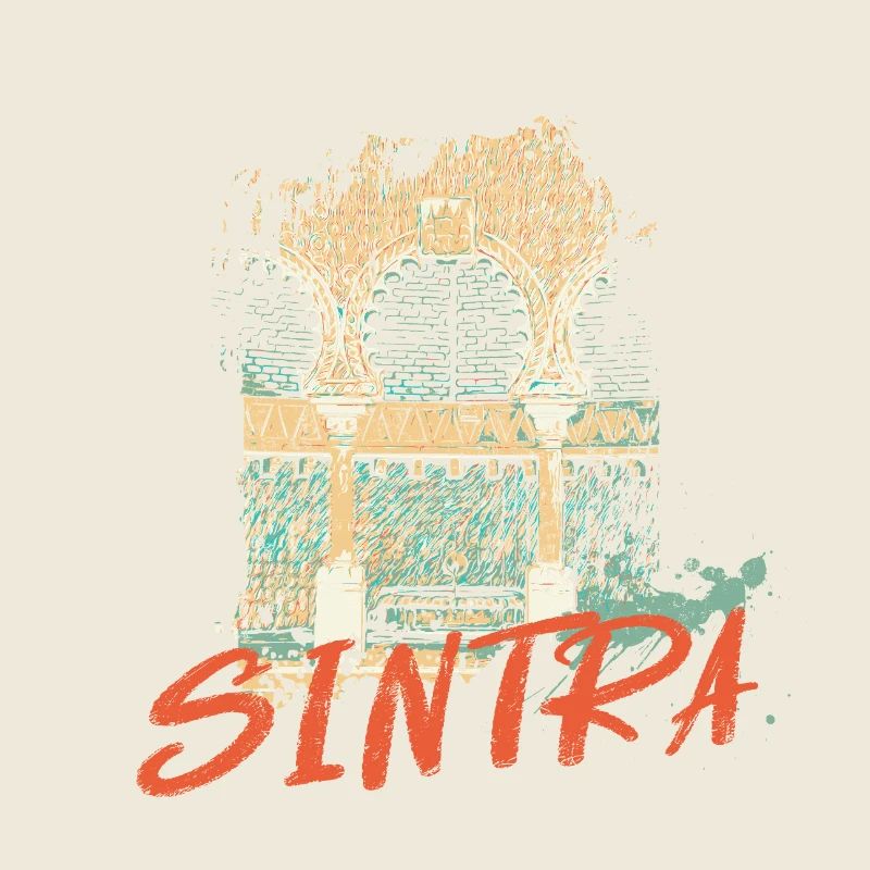 Moorish Architecture Sintra illustration