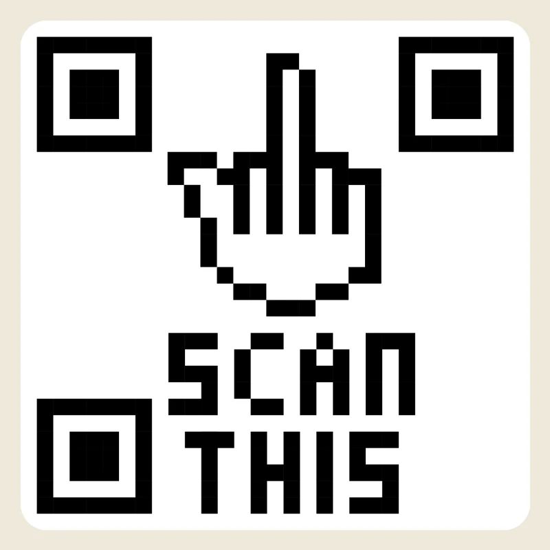 QRcode middle finger