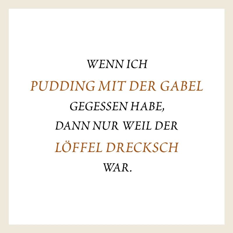 Pudding mit der Gabel