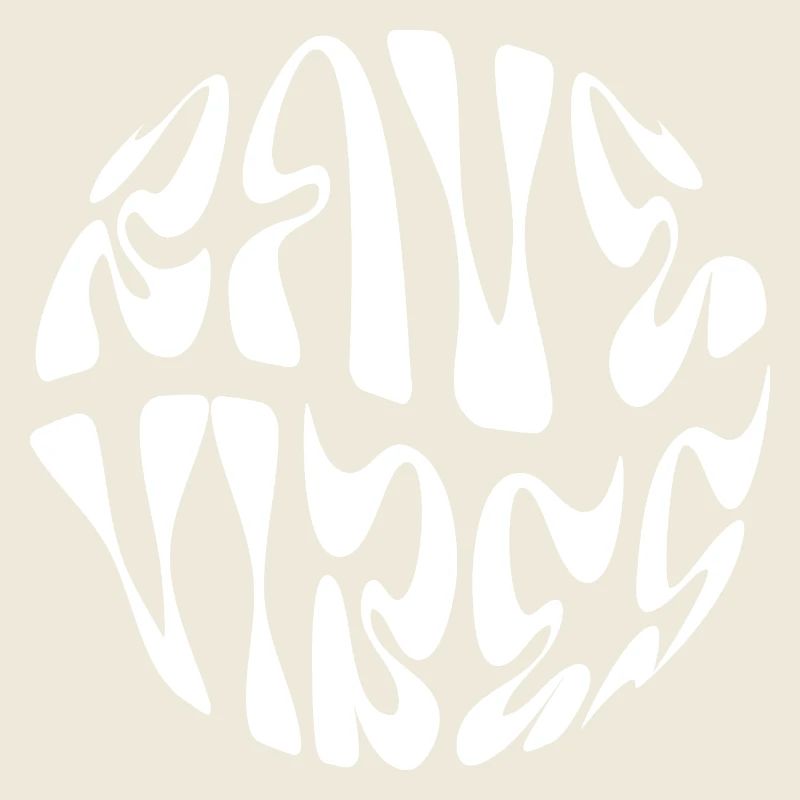 Typografisches Design der Rave Vibes-Musik